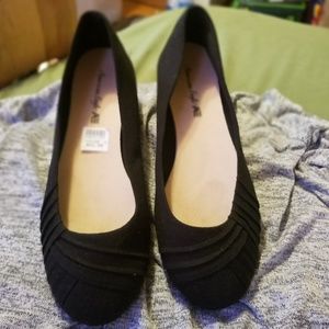 Black Ballet Flats  ** Size 10 **